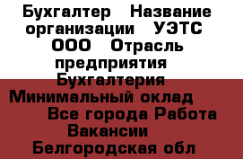 Бухгалтер › Название организации ­ УЭТС, ООО › Отрасль предприятия ­ Бухгалтерия › Минимальный оклад ­ 25 000 - Все города Работа » Вакансии   . Белгородская обл.